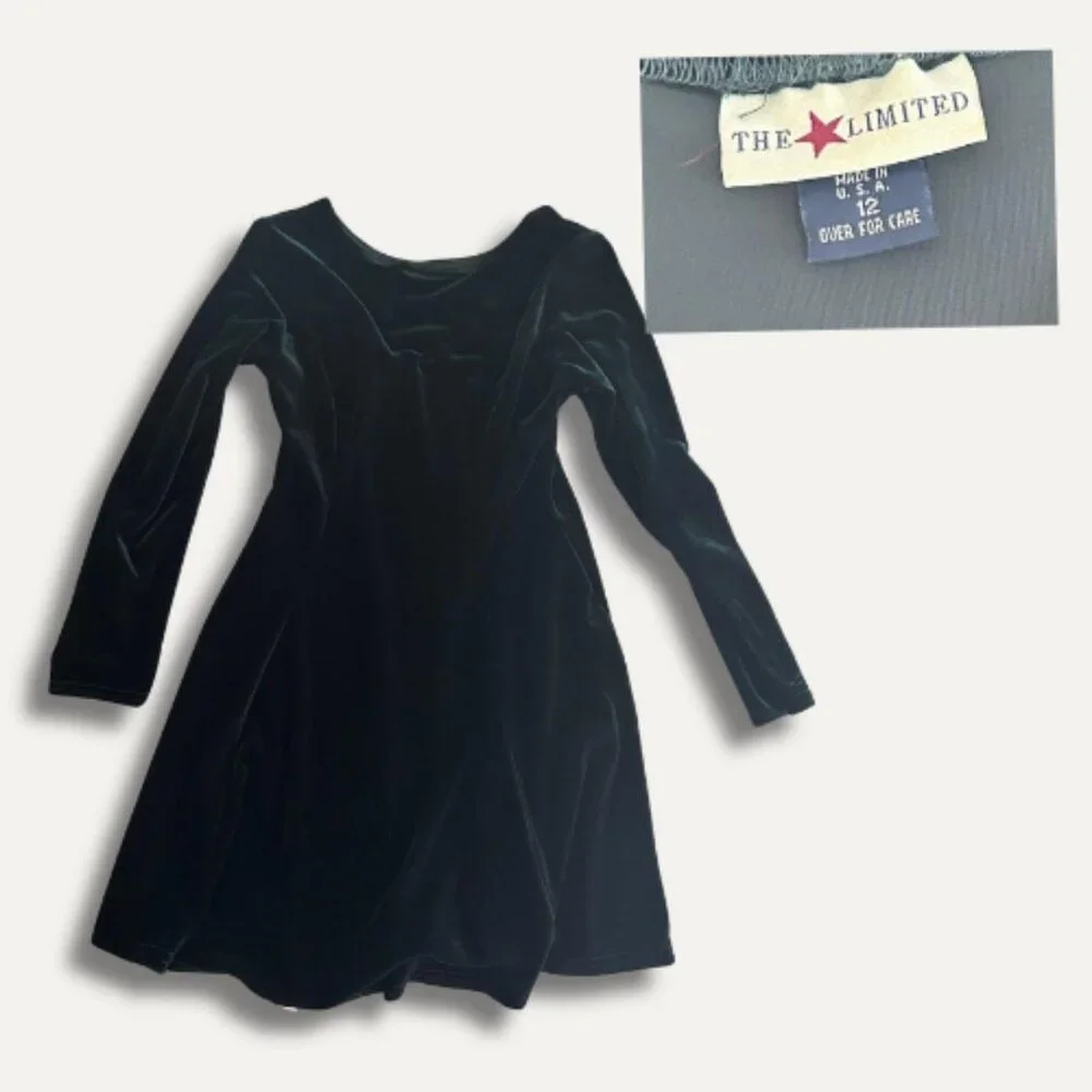 Vintage The Limited Velvet Dress – Size 12 - Picture 3 of 3